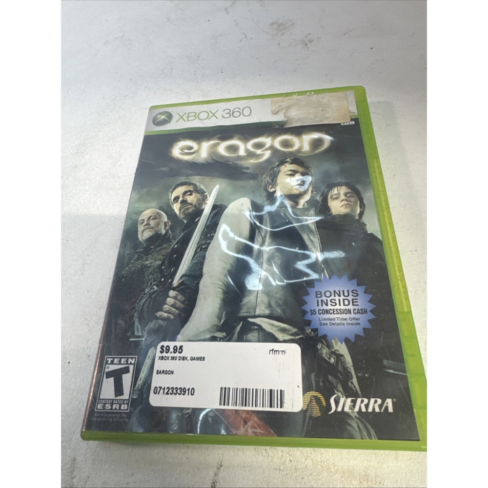 Eragon w/ cover art  (Microsoft Xbox 360, 2006)